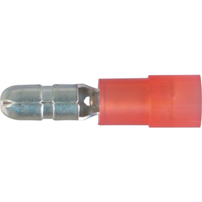 Crimp Terminal Male Bullet Red Terminal Size 4mm Polycarbonate 50 Pce
