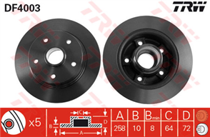 Disc Brake Rotor 258mm x 8 min
