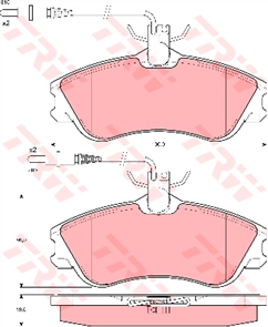 Brake Pad Set Inc. Wear Sensor (DB2015)