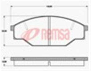 FRONT DISC BRAKE PADS - TOYOTA HILUX YN55,57,58 83-89