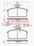 FDB363 E FRONT DISC BRAKE PADS - LANCIA DELTA PRISMA 78-83