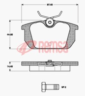 REAR DISC BRAKE PADS - FIAT UNO TBO  85- FDB409 E
