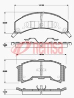 FRONT DISC BRAKE PADS - PONTIAC FIERO 84-86