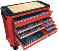 TOOLKIT 360 PCE MET/SAE RED ROLL CAB