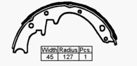 BRAKE SHOE SET REAR F0RD FALCON FAIRLANE 65-88