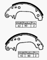 BRAKE SHOES - PEUGEOT 309 BENDIX 86-89