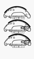 BRAKE SHOE REAR CPR 309 89- BENDIX 180 x 42mm