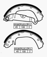 BRAKE SHOES VAU CHEVETTE R 76-81