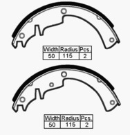 BRAKE SHOE SET REAR HOLDEN COMMODORE 78 XH9093N
