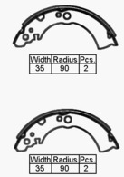 BRAKE SHOE SET REAR NISSAN SUNNY PULSAR SENTRA