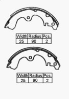 BRAKE SHOE REAR - TOYOTA  Starlet Ep70 Np70 84- 1