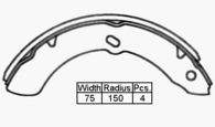 BRAKE SHOE F/R ISUZU ELF NKR , NPR 300 X 75MM