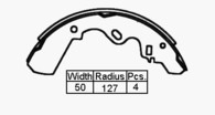 BRAKE SHOE REAR ISUZU FASTER TROOPER  254 X 50MM