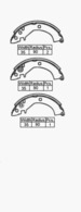 BRAKE SHOE SET REAR MITSUBISHI MIRAGE