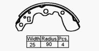 BRAKE SHOE SET REAR  HOLDEN BARINA SUZUKI  CULTLAS