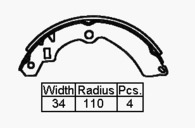 BRAKE SHOE REAR SUZUKI VITARA 89- 220