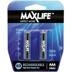BATTERY RECHARGEABLE AAA 900MAH 2 PACK