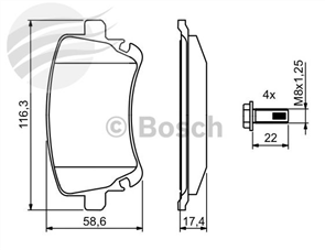 REAR BRAKE PADS AUDI A6 4F2 C6 BP1235