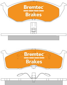 4WD BRAKE PADS SET CHRYSLER VOYGER 1997-01 BT024BE
