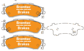 TRADE-LINE BRAKE PADS SET CHEVROLET BLAZER 1998-04 BT031TS