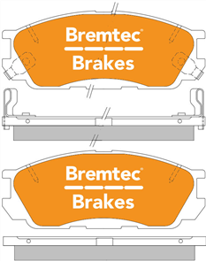 TRADE-LINE BRAKE PADS SET MAZDA 929 HG V6 4WS 1991-97 BT056TS