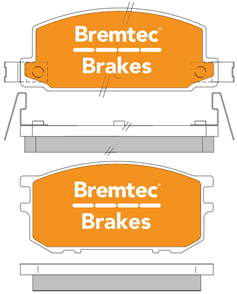 TRADE-LINE BRAKE PADS SET SUBARU LEONE 1600 2WD, 4WD BT1046TS