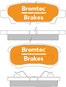 PRO-LINE BRAKE PADS SET MITSUBISHI LANCER CG 2002-03 BT1516PRO