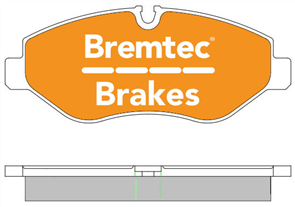 TRADELINE BRAKE PAD SET FRONT MERCEDES VITO (W639) BREMBO BT1979TS