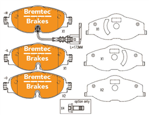 PRO-LINE BRAKE PADS SET VOLKSWAGEN GOLF VII 2.0TDi BT19940PRO