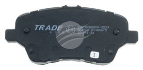 TRADELINE BRAKE PAD SET FRONT FORD FIESTA VI 1.6L 2013- BT3006TS