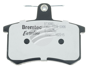 EURO-LINE BRAKE PADS SET AUDI A4 (ATE CALIPER) 1994-02 BT309ELC