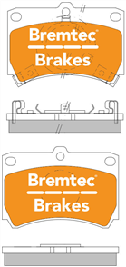 TRADE-LINE BRAKE PADS SET FORD LASER KC 1985-87 BT339TS