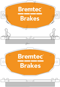 TRADE-LINE BRAKE PADS SET LEXUS SC400 (IMPORT) 1992-00 BT410TS