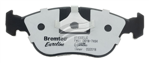 EURO-LINE BRAKE PADS SET VOLVO C70 2.4 (ATE) 1998-02 BT430ELC