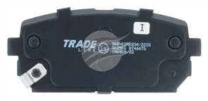 TRADELINE BRAKE PAD SET REAR HYUNDAI ix35 2.0 TDi AWD BT464TS