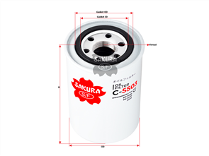 OIL FILTER FITS P555570 8N9586 C-5503