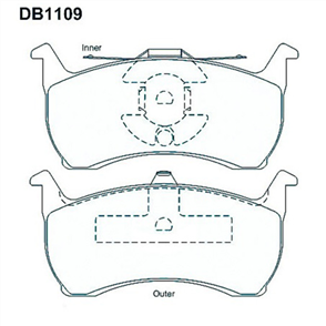 FRONT DISC BRAKE PADS - FORD FALCON EA,EB ED 88-96