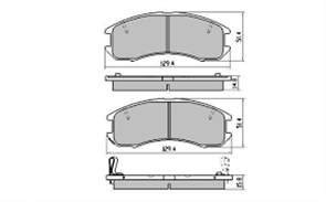 FRONT DISC BRAKE PADS - MAZDA CAPELLA GD,GV 87-97