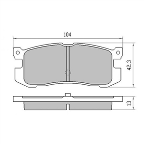 REAR DISC BRAKE PADS - MAZDA FORD  DB1115 DB1115F