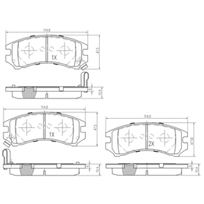 FRONT DISC BRAKE PADS - NISSAN HOLDEN SUZUKI DB1117F