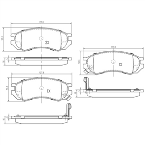 FRONT BRAKE PADS SET NISSAN AVENIR BLUEBIRD PRIMERA DB1214F