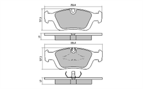 FRONT DISC BRAKE PADS -  BMW SERIES 3 E36 DB1224 E