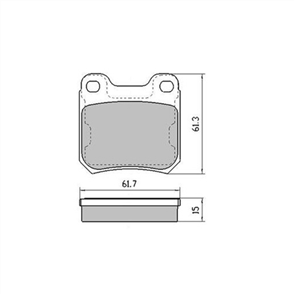 REAR DISC BRAKE PADS - HOLDEN OMEGA  92-95 SAAB 9-3