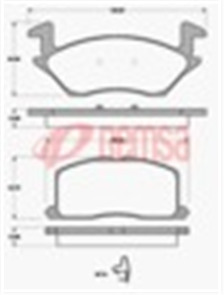 FRONT DISC BRAKE PADS - TOYOTA STARLET NP80 90- DB1314 E