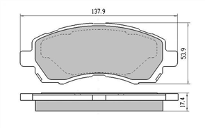 FRONT DISC BRAKE PADS - SUBARU IMPREZA 96-98