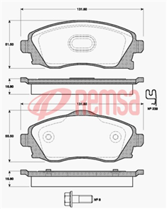 DB1471 E FRONT DISC BRAKE PADS - HOLDEN COMBO 01-11