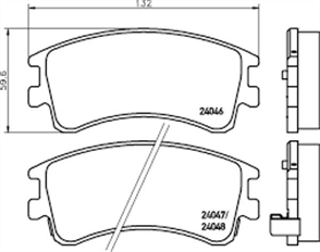 FRONT DISC BRAKE PADS - MAZDA MAZDA 6 GY 02-06