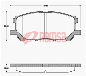 DB1517 UC FRONT DISC BRAKE PADS - TOYOTA HARRIER 03-