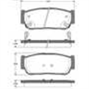 REAR BRAKE PAD SET KIA SSANGYONG 58302-2BA00