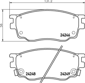 FRONT DISC BRAKE PADS - MAZDA MAZDA 6 GG 02-